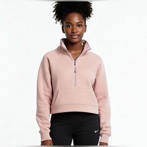 Cozy Pink Half-Zip Women's Hoodie